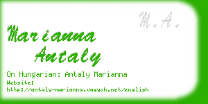 marianna antaly business card